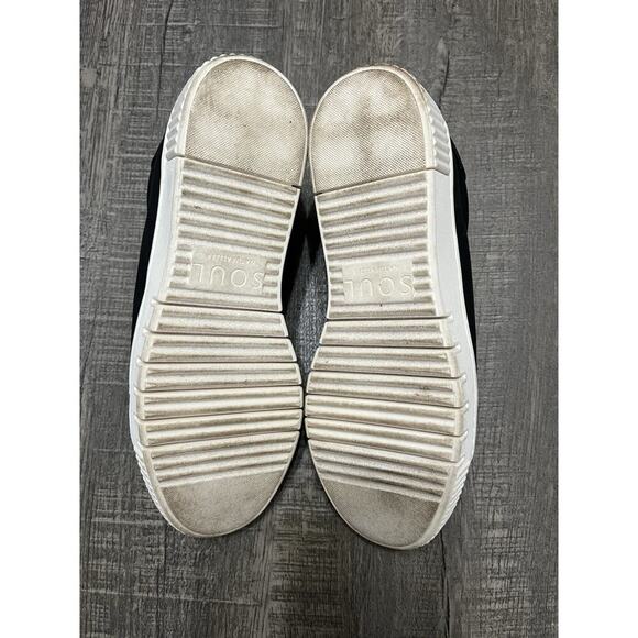 Soul Naturalizer Faux Leather Tia Step In Sneakers Women Laced Slip On Black, 8 - Picture 7 of 8